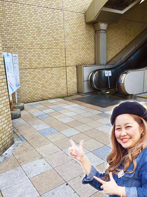 降りた所に少しスペースがあるのでそこで集合になります♪
